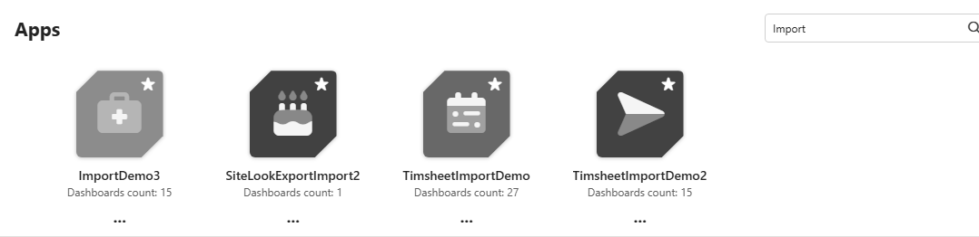 An App Hub page with app tiles